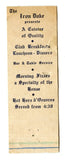 Iron Duke Restaurant, San Francisco, CA [Matchbook Cover]