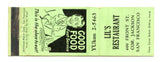 Lil's Restaurant, San Francisco, CA [Matchbook Cover]