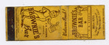 Brownie's Bar, San Francisco, CA [Matchbook Cover]