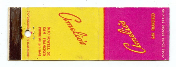 Amelio's, San Francisco, CA [Matchbook Cover]