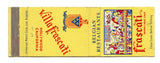 Villa Frascati Belgian Restaurants, Hollywood, CA [Matchbook Cover]