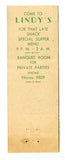 Lindy's, Los Angeles, CA [Matchbook Cover]