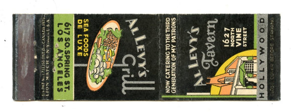 Al Levy's Grill, Los Angeles, CA [Matchbook Cover]