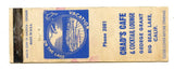 Chad's Cafe & Cocktail Lounge, Big Bear Lake, CA [Matchbook Cover]