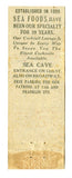 Sea Cave Restaurant, Oakland, CA [Matchbook Cover]