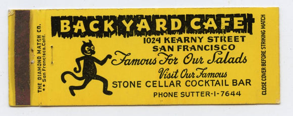 Back Yard Cafe, San Francisco, CA [Matchbook Cover]