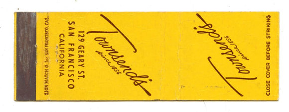 Townsend's, San Francisco, CA [Matchbook Cover]