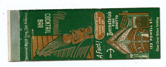 Bernstein's Fish Grotto, San Francisco, CA [Matchbook Cover]