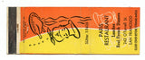 Paris Restaurant, San Francisco, CA [Matchbook Cover]
