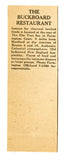 Buckboard Restaurant, Farmington, CT [Matchbook Cover]