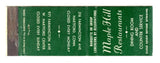 Maple Hill Restaurants, Hartford, CT [Matchbook Cover]