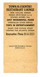 Town-N-Country Restaurant Lounge, Golden Shores, FL [Matchbook Cover]