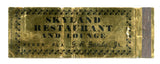 Skyland Restaurant and Lounge, Perry, FL Matchbook Cover
