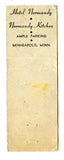 Normandy Hotel, Minneapolis, MN Matchbook Cover