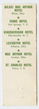MacArthur Hotels Matchbook Cover