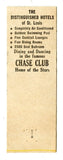 Chase Park Plaza Hotels, St. Louis, MO Matchbook Cover