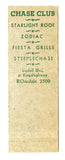 Chase Club Hotel, St. Louis, MO  Matchbook Cover