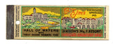 Elms Resort, Excelsior Springs, MO Matchbook Cover