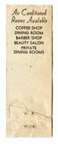 Claridge Hotel, St. Louis, MO Matchbook Cover
