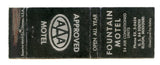 Fountain Motel, Eldon, MO Matchbook Cover