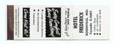 Frederick Hotel, Boonville, MO Matchbook Cover