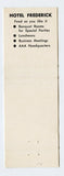 Frederick Hotel, Boonville, MO Matchbook Cover