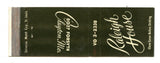 Raleigh House, Clayton, MO Matchbook Cover