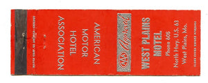 West Plains Motel, West Plains, MO Matchbook Cover