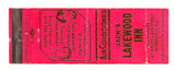 Jack's Lakewood Inn, Mundelein, IL Matchbook Cover