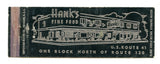 Hank's Fine Food, Waukegan, IL Matchbook Cover
