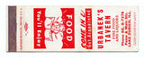 Urbanek's Tavern, Lake Zurich, IL Matchbook Cover