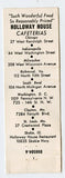 Holloway House Cafeterias Matchbook Cover