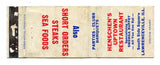 Henschen's Uptown Restaurant, Lawrenceville, IL Matchbook Cover
