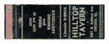 Hilltop Tavern, Chicago, IL Matchbook Cover