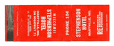Stephenson Hotel, Maryville, MO Matchbook Cover