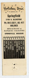 Springfield Holiday Inn, Springfield, MO Matchbook Cover