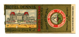Dennis Hotel, Atlantic City, NJ Matchbook Cover