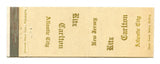 Ritz Carlton, Atlantic City, NJ Matchbook Cover