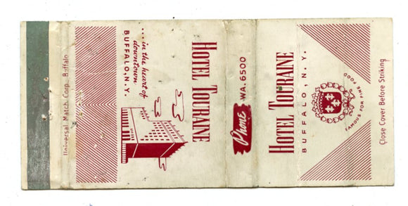 Touraine Hotel, Buffalo, NY Matchbook Cover