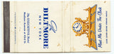 Biltmore Hotel, New York, NY Matchbook Cover