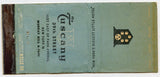Tuscany Hotel, New York, NY Matchbook Cover