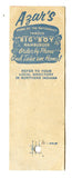 Azar's, Home of the Big-Boy Hamburger Matchbook Cover