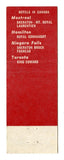 Sheraton Hotels Matchbook Cover