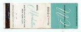 Manhattan Hotel, New York, NY Matchbook Cover