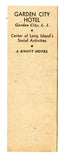 Garden City Hotel, Garden City, NY Matchbook Cover