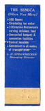 Seneca Hotel, Rochester, NY Matchbook Cover