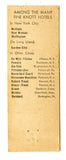 De Witt Clinton Hotel, Albany, NY Matchbook Cover