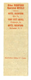 Richford Hotel, Buffalo, NY Matchbook Cover