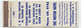 Motor Hotel, Tonawanda, NY Matchbook Cover
