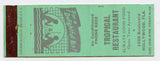 Tropical Restaurant, Hollywood, FL Matchbook Cover